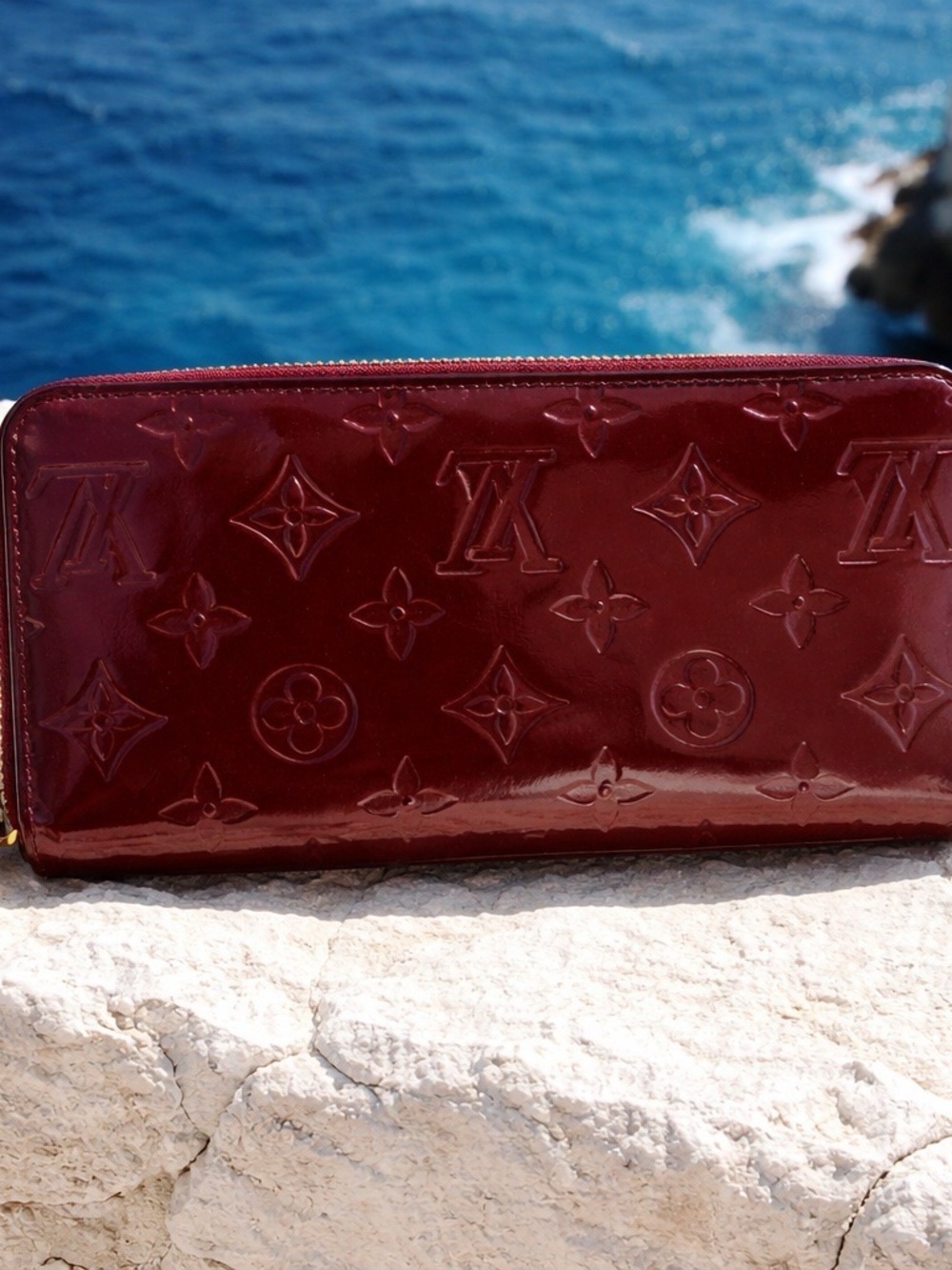 Louis Vuitton Patent Zip Wallet in from 2012